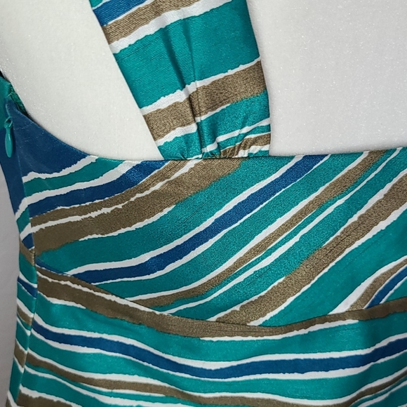 Banana Republic blue green stripe tank blouse sz.4 - Picture 8 of 8